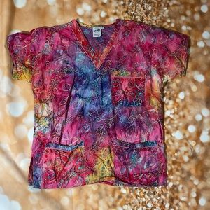 Embellished Scrub Shirt